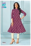 Daisy Vol 2 By Mcm Pure Cotton Printed A Line Flair Kurtis Exporters In India